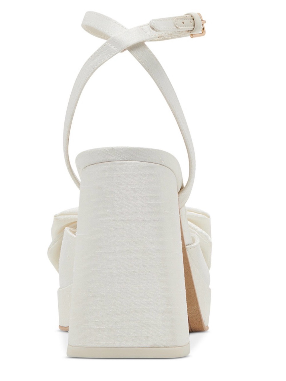 Dolce Vita Ivory Pearl Bow Platform Heels - Picture 10 of 12